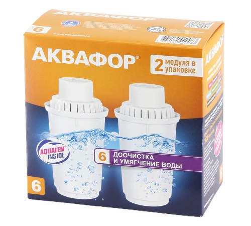 Набор касcет Аквафор B6 (В100-6) 2 шт.