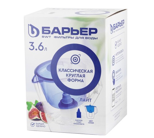 Фильтр-кувшин Барьер-Лайт синий 3 л, воронка 1.5 л