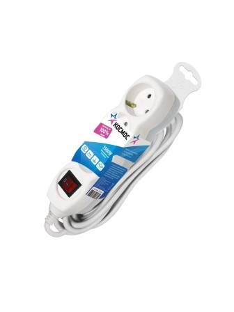 Сетевой фильтр КОСМОС бытовой 3 м с 3-мя гнездами