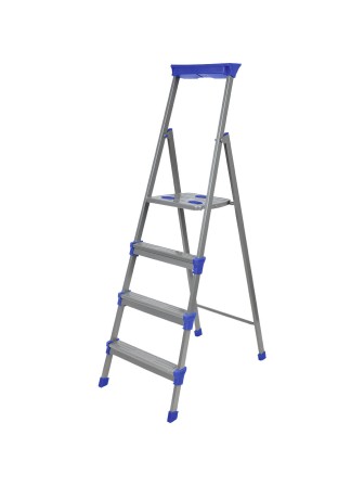 Стремянка НИКА СМ4 металлическая 4 ступени, широкая ступень