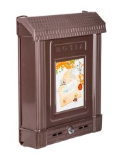 Ящик почтовый М6434 с замком, коричневый