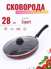 Сковорода Scovo EXPERT СЭ-030, 28 см, стеклянная крышка 