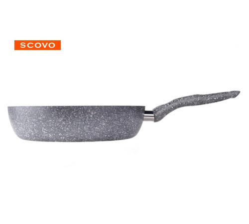Сотейник 24 см с крышкой Scovo STONE PAN ST-021 с антипригарным покрытием