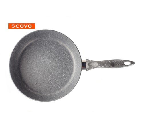 Сотейник 24 см с крышкой Scovo STONE PAN ST-021 с антипригарным покрытием