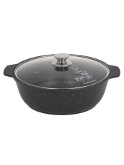 Кастрюля-жаровня Kukmara Мраморная жмт42а, 4 л, антипригарное покрытие