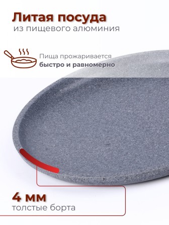 Сковорода блинная Гранит 12701 22 см, АП