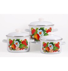Набор кастрюль 7 Фруктовый микс 7АП2/4 (2л, 3л, 4.5л)