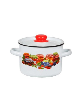 Набор кастрюль эмалированных (1,5 л, 2,9 л, 4,5 л) л, Стальэмаль 1с144, Варенье, белоснежный