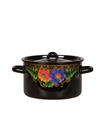 Кастрюля эмалированная 1,5 л, Стальэмаль 1с15с/1, Вологда, черный