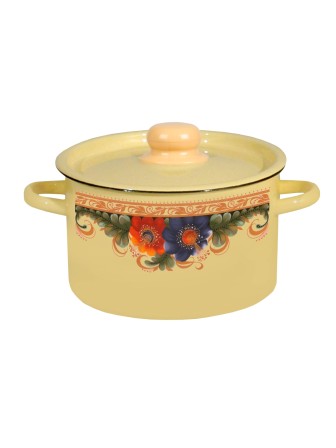 Кастрюля эмалированная 2,9 л, Стальэмаль 1с16с/1, Вологда, кремовый