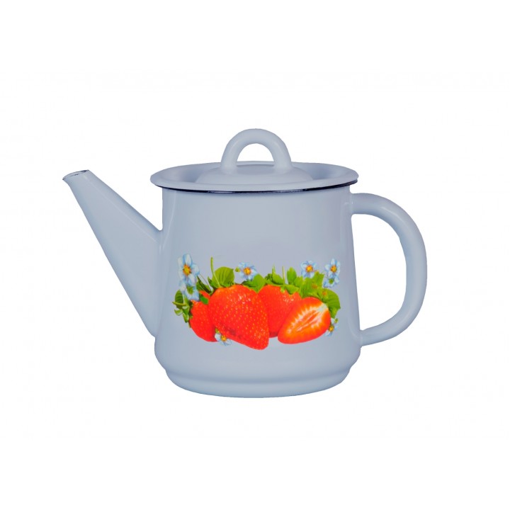 Чайник Клубника садовая серо-голубой 1,0 л 1С202с