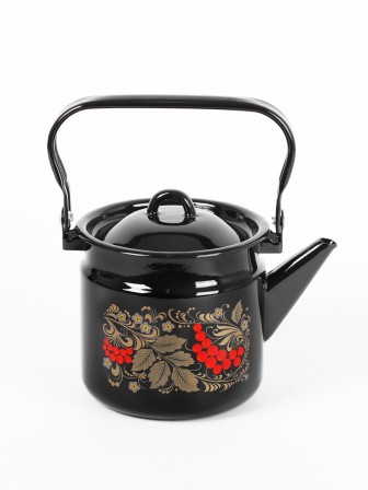 Чайник эмалированный  2 л, Стальэмаль 1с25с, Рябина черный