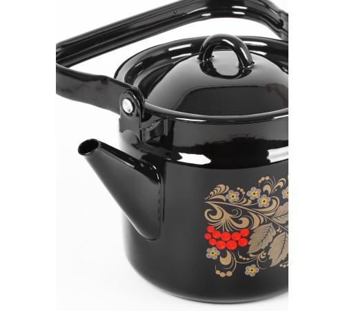 Чайник эмалированный  2 л, Стальэмаль 1с25с, Рябина черный