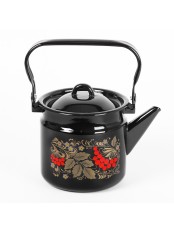 Чайник эмалированный  2 л, Стальэмаль 1с25с, Рябина черный