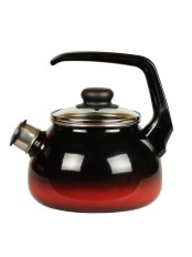 Чайник эмалированный  3 л, Стальэмаль 4с209я, Кармен черный, со свистком