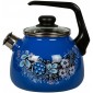 Чайник со свистком 3 л эмалированный 4с209я Вологодский сувенир синий