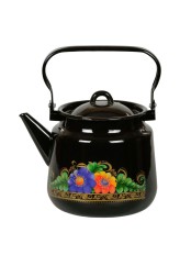 Чайник эмалированный  3,5 л, Стальэмаль 1с26с, Вологда черный