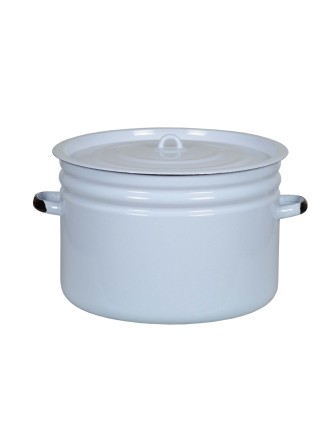 Бак эмалированный 24 л, Стальэмаль 2с29, без рисунка, серо-голубой