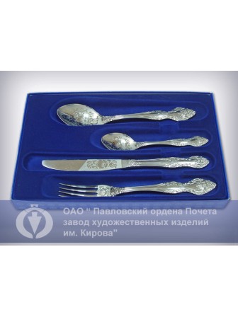 Набор столовый 24 предмета М-3 Тройка ХР ПВХ СН-11/7 с росписью