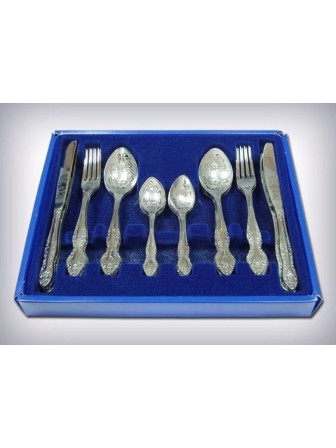 Набор столовый 24 предмета М-3 Тройка ХР ПВХ СН-11/7 с росписью