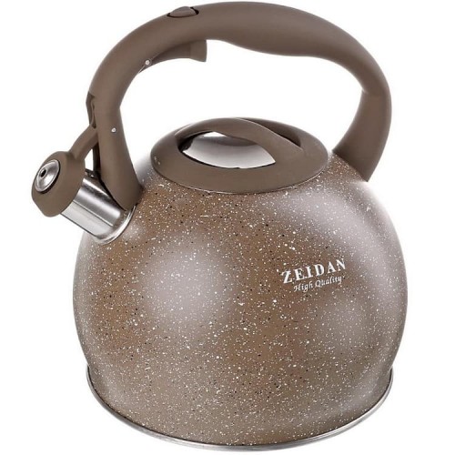 Чайник ZEIDAN Z-4135 со свистком, 3.5 л, коричневый