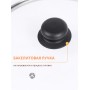 Крышка d24 см стеклянная низкая, с металлическим ободком 4724