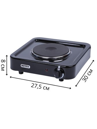 Электроплитка Мечта-111Ч чёрная 1 конфорка чугун 1.0 кВт