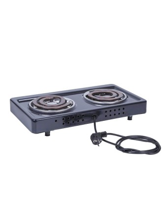 Электроплитка Мечта-211Т чёрная 2-х конфорочная (2 спиральных ТЭНа) 2 кВт