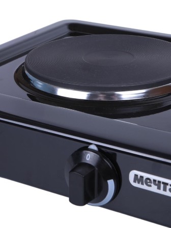 Электроплитка Мечта-211Ч чёрная 2-х конфорочная (2 закрытых ТЭНа, чугун) 