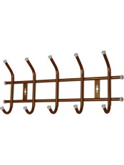 Вешалка настенная в прихожую Ника ВНТ5 (5 крючков, 480х215 мм), медный антик
