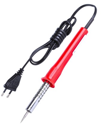 Электропаяльник для микросхем ЭПСН 25 Вт/220В с никелированным стержнем, пластиковая ручка
