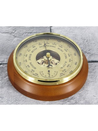 Барометр бытовой Утес БТК-СН16 шлифованное золото с открытым механизмом