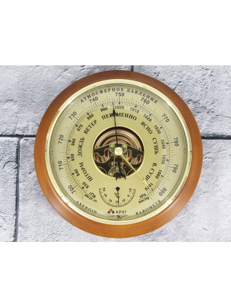 Барометр бытовой Утес БТК-СН16 шлифованное золото с открытым механизмом