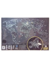 Скретч карта мира True Map Plus Noir (стирающаяся карта путешествий)