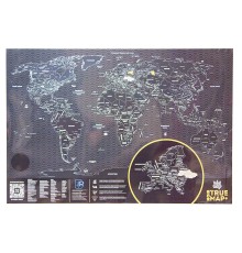 Скретч карта мира True Map Plus Noir (стирающаяся карта путешествий)