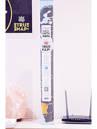 Скретч карта мира True Map Plus Noir (стирающаяся карта путешествий)