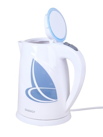Чайник электрический 1,8 л ENERGY E-211 белый с голубым