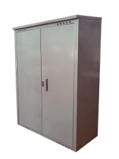 Шкаф под два газовых баллона по 50л Петромаш, серый