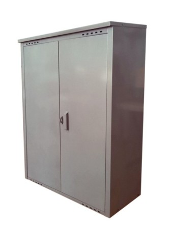 Шкаф под два газовых баллона по 50л Петромаш, серый