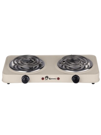 Плита настольная электрическая ВАСИЛИСА ВА-902, 2 конфорки, бежевая