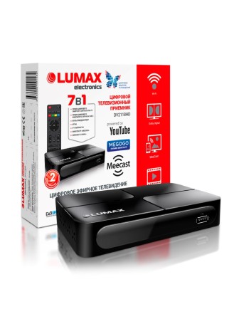 Цифровая ТВ приставка LUMAX DV2118HD, DVB-T2, Wi-Fi