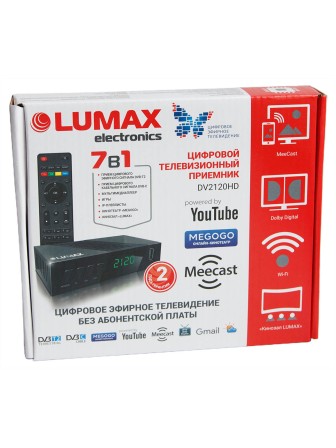 Цифровая ТВ приставка LUMAX DV2120HD, DVB-T2