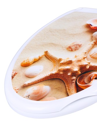 Сиденье для унитаза жесткое ДЕКОР Ракушка РП-813Р