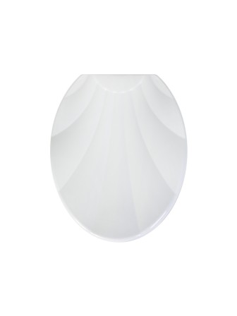 Сиденье для унитаза жесткое Ракушка белый цвет РП-812