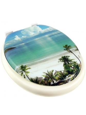 Сиденье для унитаза мягкое белое с рисунком в ассортименте