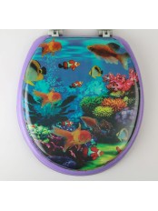 Сиденье для унитаза мягкое сиреневое (рисунок в ассортименте)