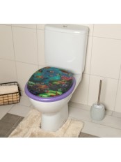 Сиденье для унитаза мягкое фиолетовое (рисунок в ассортименте)