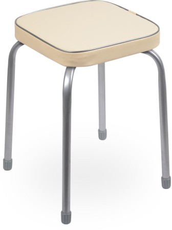 Табурет для кухни мягкий Ника Фабрик 3 ТФ03/СК, слоновая кость