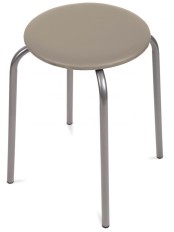 Табурет для кухни круглый Ника Эконом ТЭ2/Б бежевый, 4 опоры