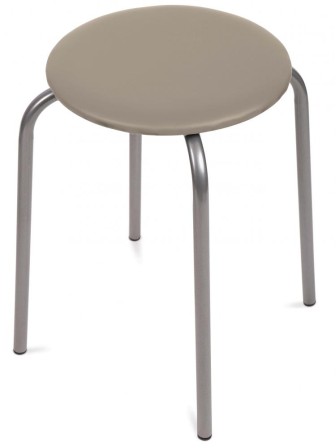Табурет для кухни круглый Ника Эконом ТЭ2/Б бежевый, 4 опоры